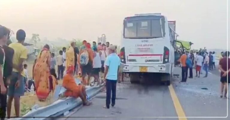 अयोध्या से बिहार लौट रहे श्रद्धालुओं से भरी बस खड़ी ट्रक से टकराई, चालक समेत इतने लोगों की मौत